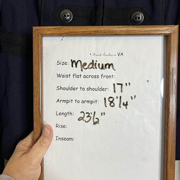 CAbi In The Band 3375 Military Button Jacket Size Medium Navy Blue Black Pockets - Picture 8 of 9